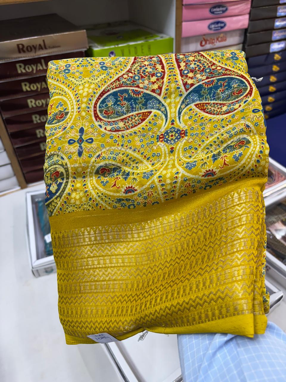 printed silk saree