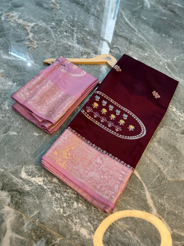 Banarasi semi katan silk saree